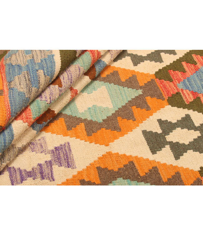 300x198cm Afghan Oriental wool carpet Handmade Kelim Rug