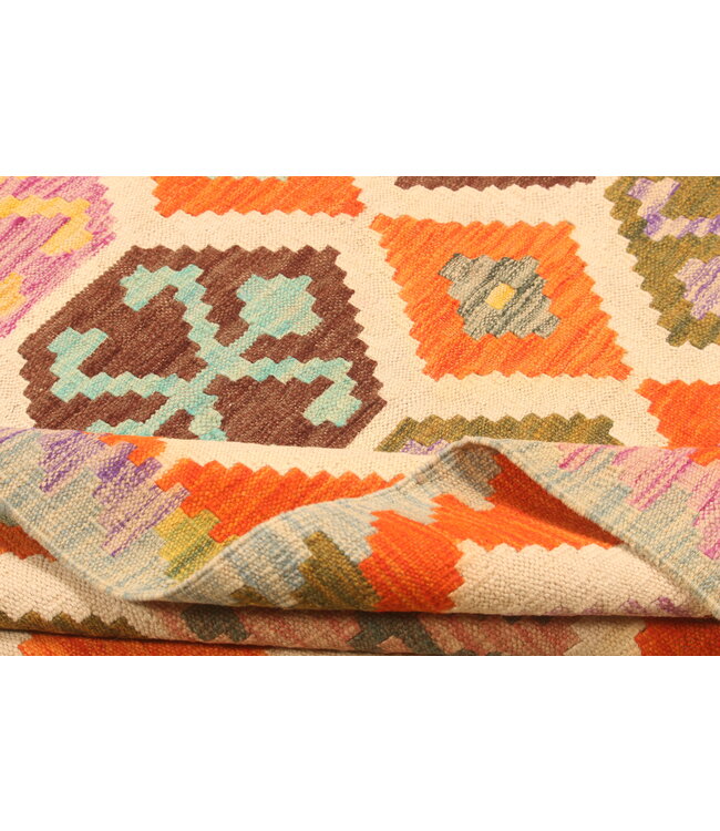 305x303cm Afghaans oosters wollen tapijt handgemaakt Kelim-kleed