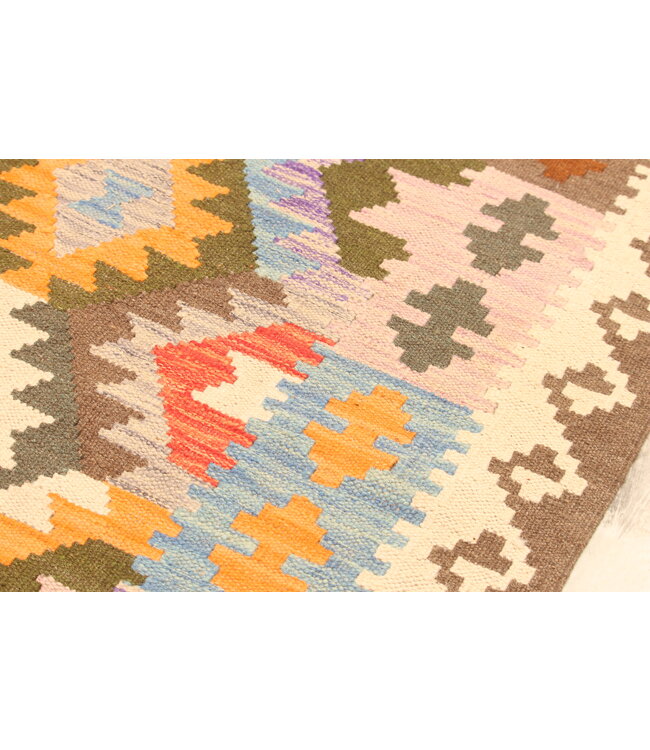 303x203cm  Afghanischer orientalischer Wollteppich handgefertigter Kelim-Teppich