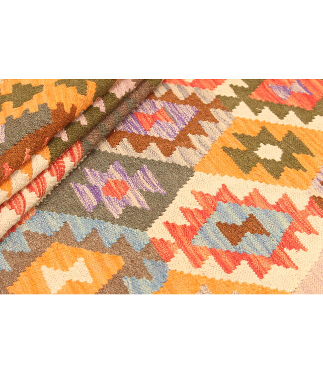 303x203cm Afghan Oriental wool carpet Handmade Kelim Rug