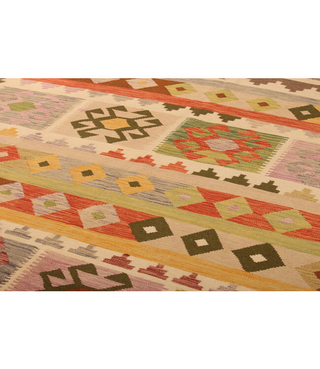 300x193cm Afghan Oriental wool carpet Handmade Kelim Rug