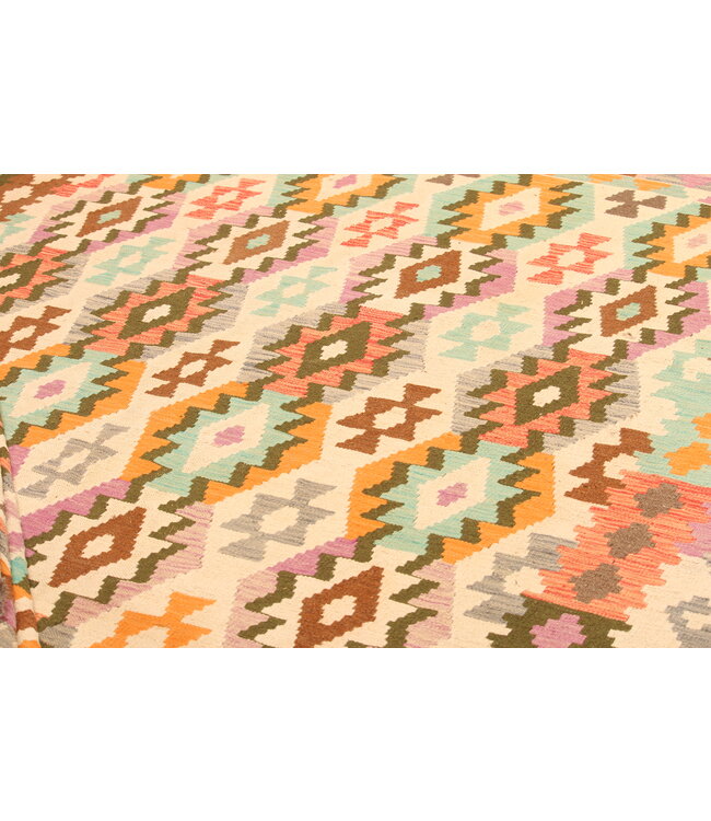 292x205cm Afghan Oriental wool carpet Handmade Kelim Rug