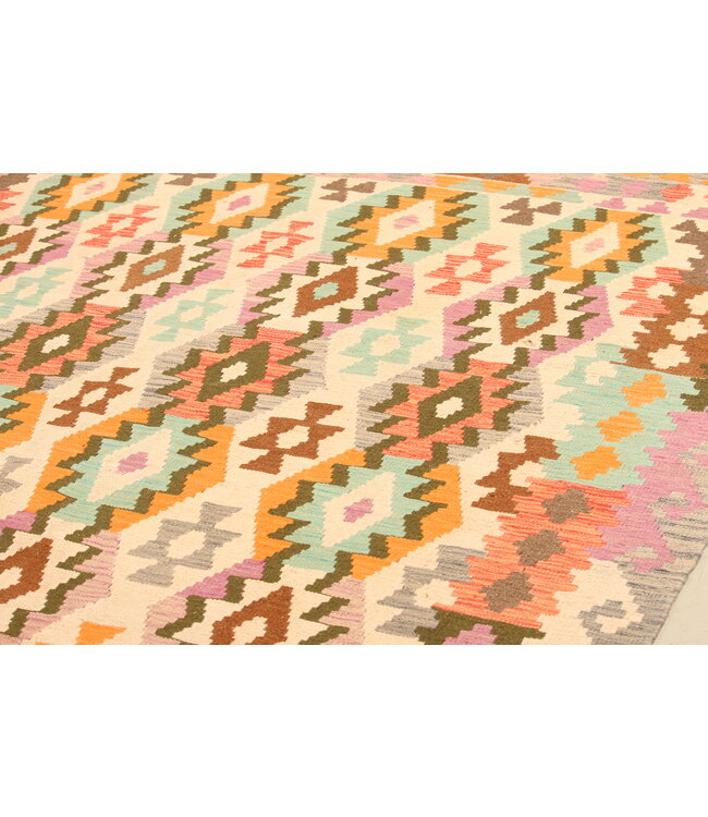 292x205cm Afghan Oriental wool carpet Handmade Kelim Rug