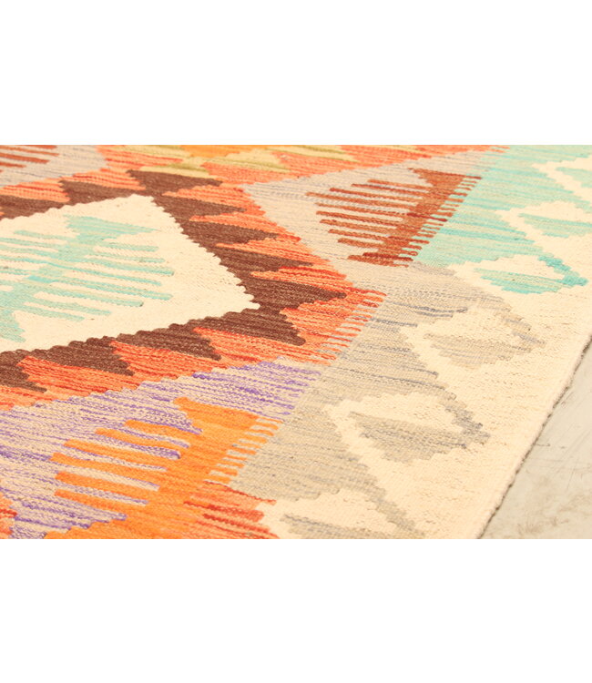 296x203cm Handgewebter Traditioneller Kelim Teppich Woll