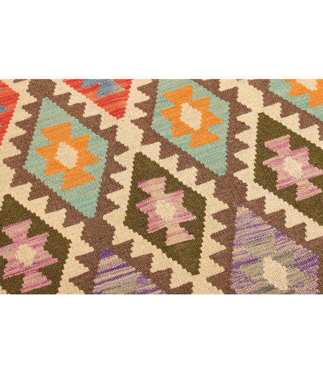 292x211cm Handgeweven Traditionele Kelim Vloerkleed Wol Tapijt