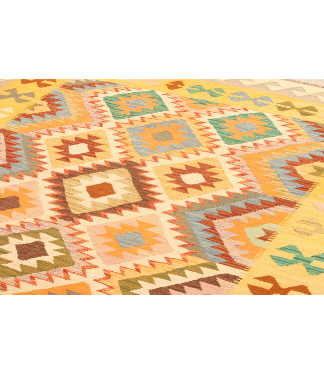 295x200cm Afghan Oriental wool carpet Handmade Kelim Rug