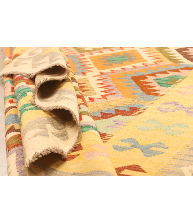 295x200cm Afghan Oriental wool carpet Handmade Kelim Rug