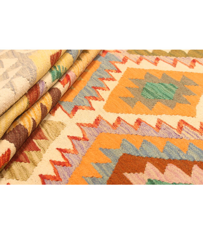 295x200cm Afghan Oriental wool carpet Handmade Kelim Rug