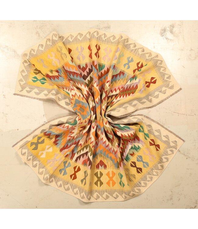 295x200cm Afghanischer orientalischer Wollteppich handgefertigter Kelim-Teppich