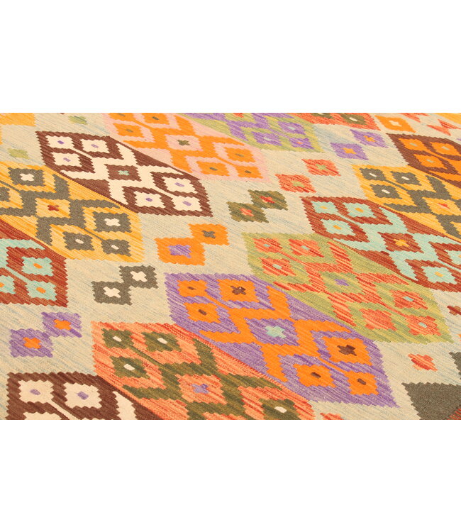 305x198cm Afghan Oriental wool carpet Handmade Kelim Rug