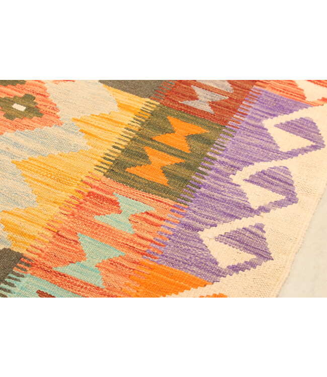 305x198cm Afghan Oriental wool carpet Handmade Kelim Rug