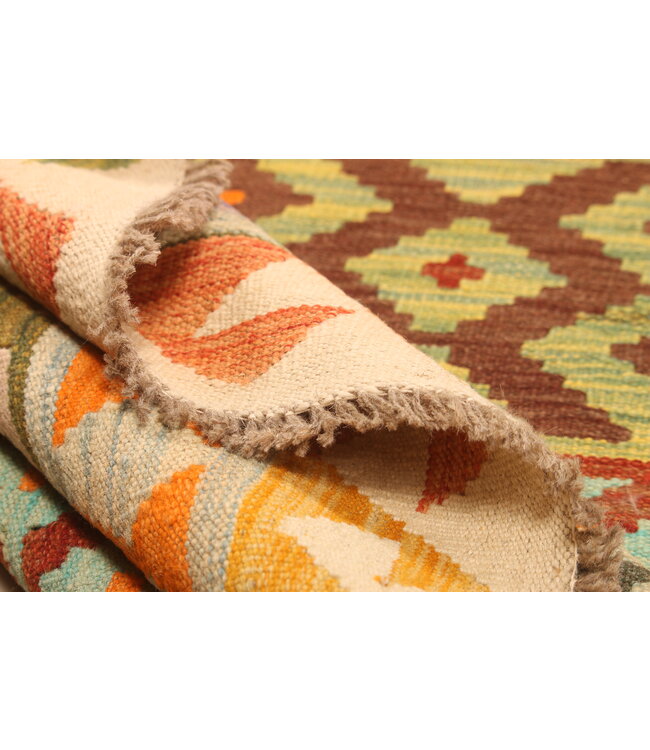 305x198cm Afghan Oriental wool carpet Handmade Kelim Rug