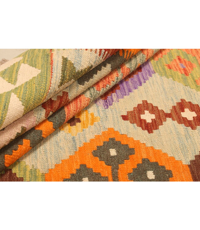 305x198cm Afghan Oriental wool carpet Handmade Kelim Rug