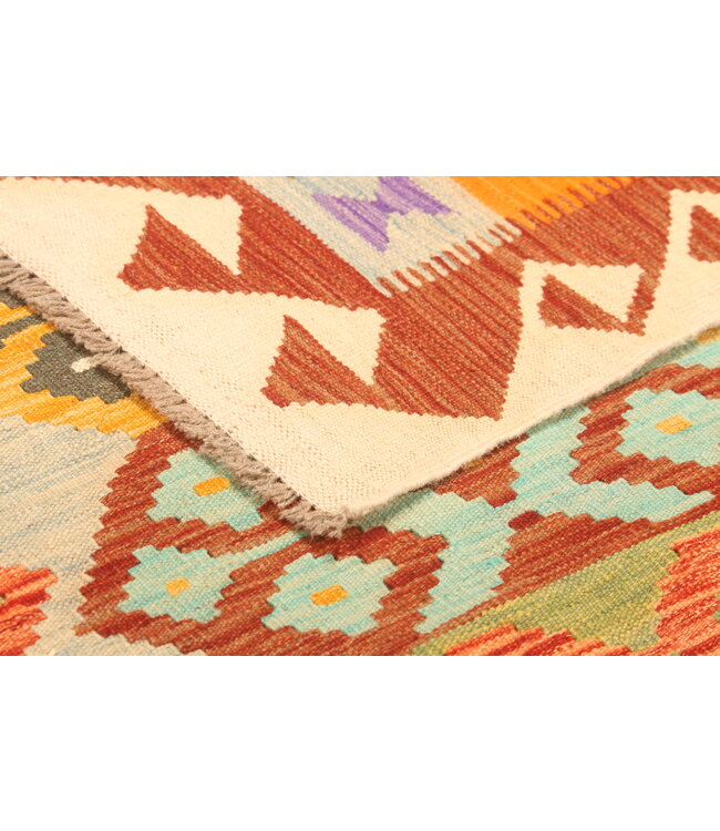 305x198cm Afghan Oriental wool carpet Handmade Kelim Rug