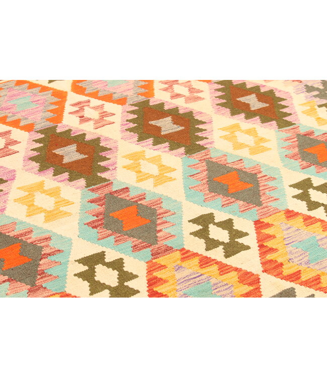 298x206cm Afghan Oriental wool carpet Handmade Kelim Rug