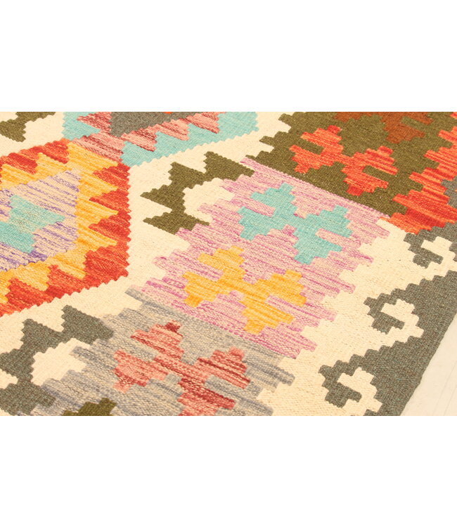 298x206cm Afghan Oriental wool carpet Handmade Kelim Rug