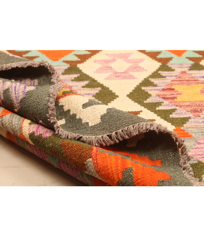 298x206cm Afghan Oriental wool carpet Handmade Kelim Rug