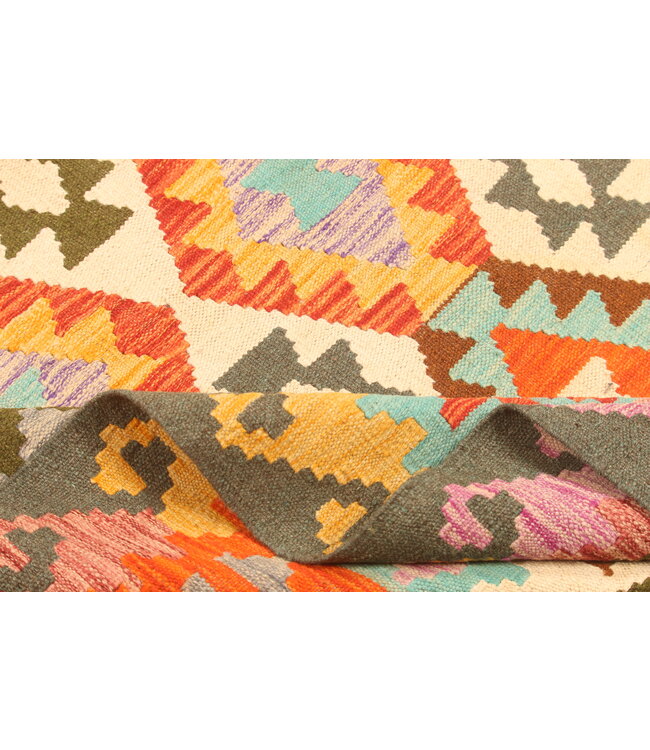 298x206cm Afghan Oriental wool carpet Handmade Kelim Rug