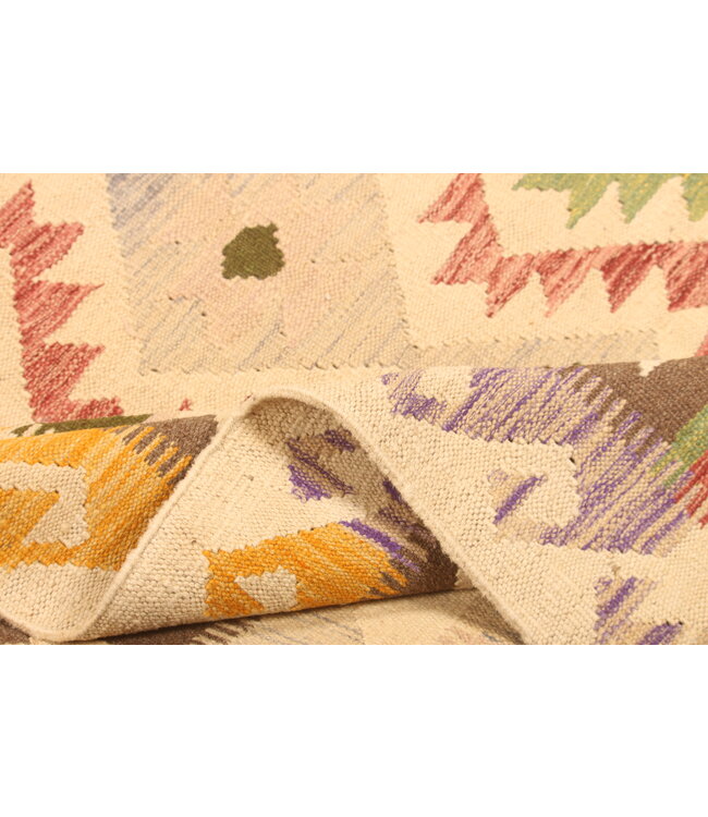 300x195cm Afghanischer orientalischer Wollteppich handgefertigter Kelim-Teppich