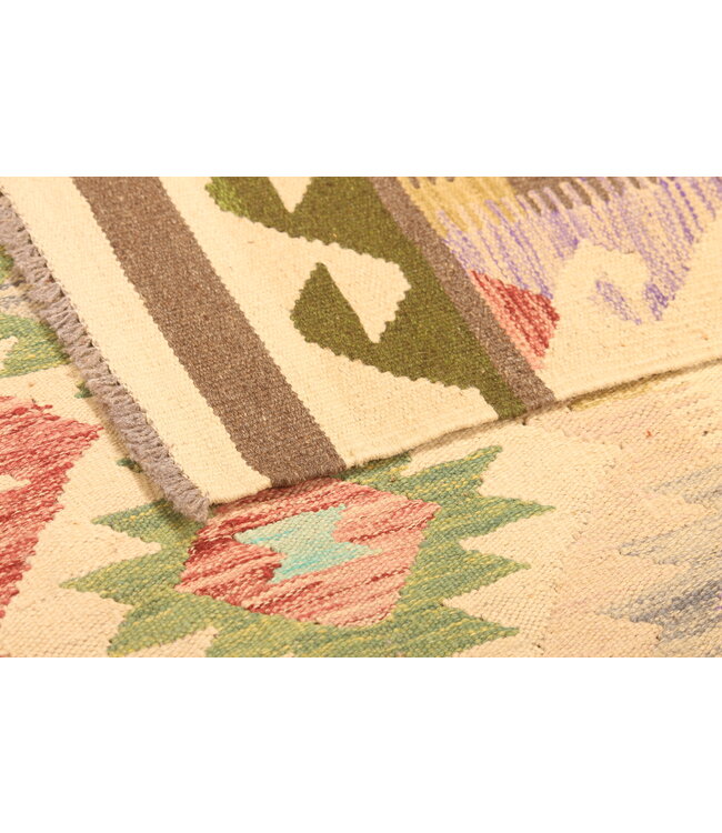 300x195cm Afghanischer orientalischer Wollteppich handgefertigter Kelim-Teppich