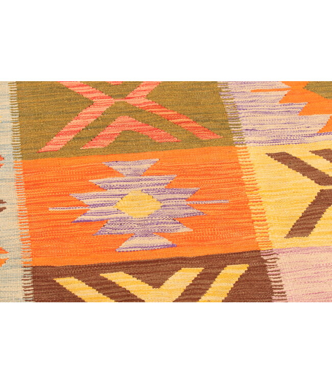 294x200cm Afghan Oriental wool carpet Handmade Kelim Rug