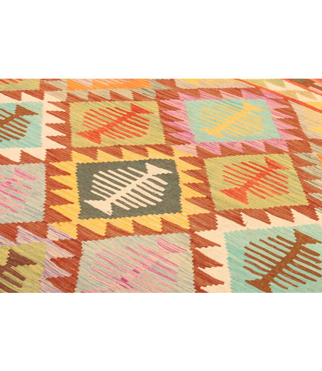 298x204cm Afghan Oriental wool carpet Handmade Kelim Rug