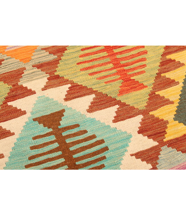 298x204cm Afghan Oriental wool carpet Handmade Kelim Rug