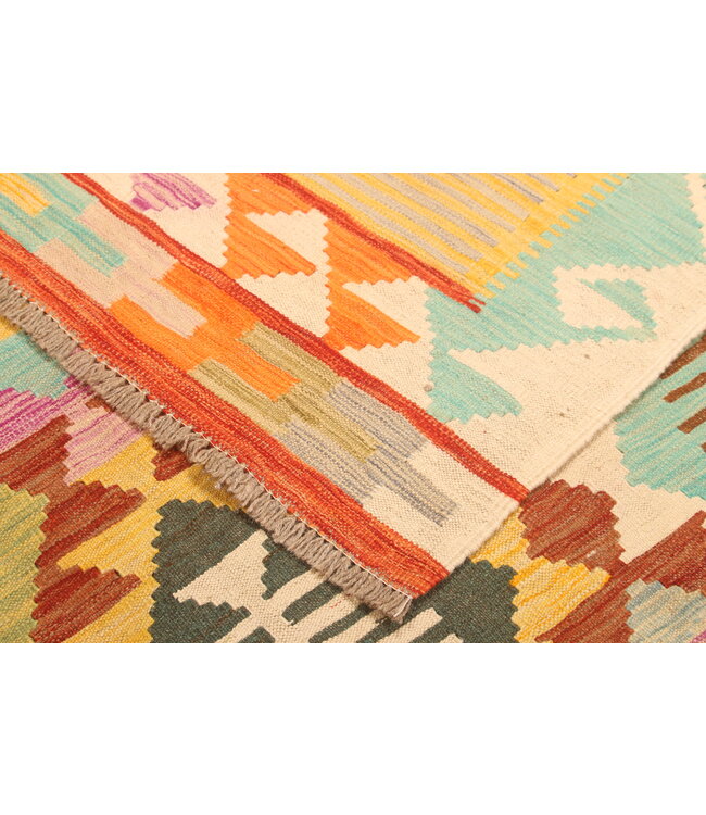 298x204cm Afghan Oriental wool carpet Handmade Kelim Rug