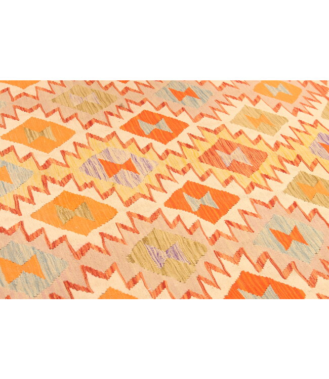 306x206cm Afghan Oriental wool carpet Handmade Kelim Rug