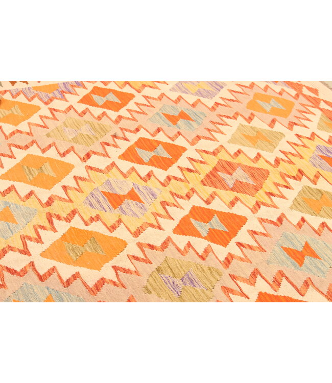 306x206cm Afghan Oriental wool carpet Handmade Kelim Rug