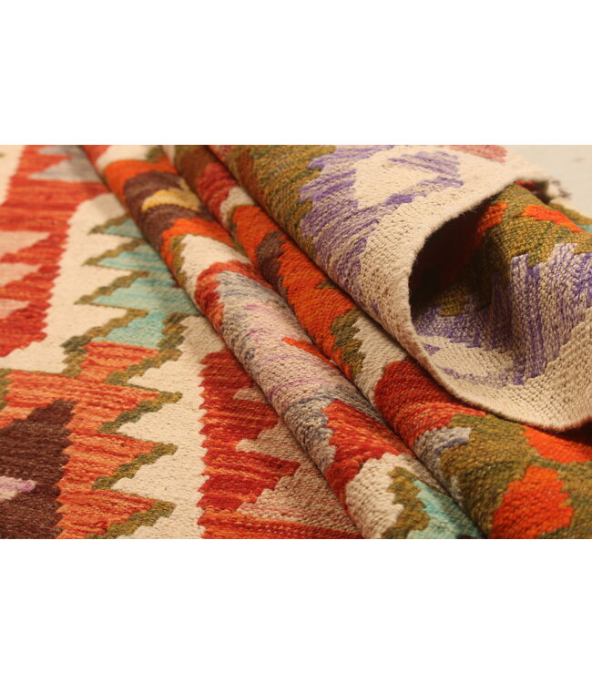 295x202cm Afghan Oriental wool carpet Handmade Kelim Rug