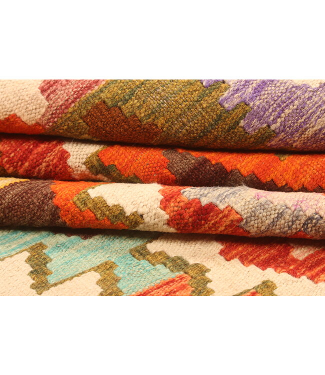 295x202cm Afghan Oriental wool carpet Handmade Kelim Rug