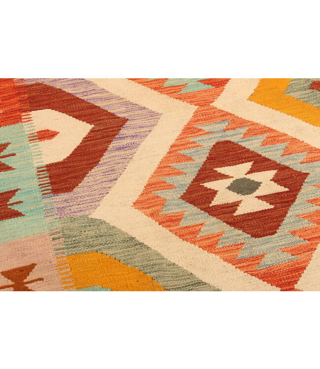 302x193cm Handwoven Traditional Kelim Area Rug Wool Carpet