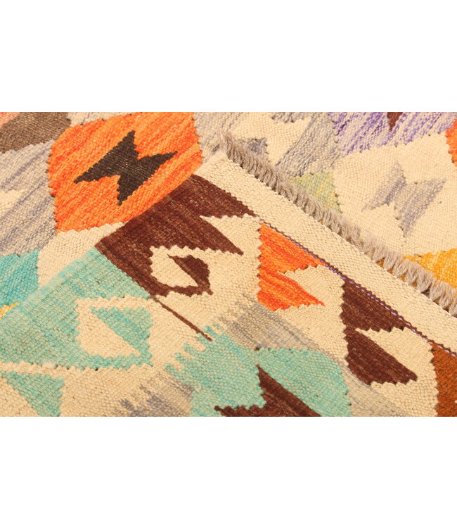 300x200cm Handgewebter Traditioneller Kelim Teppich Woll