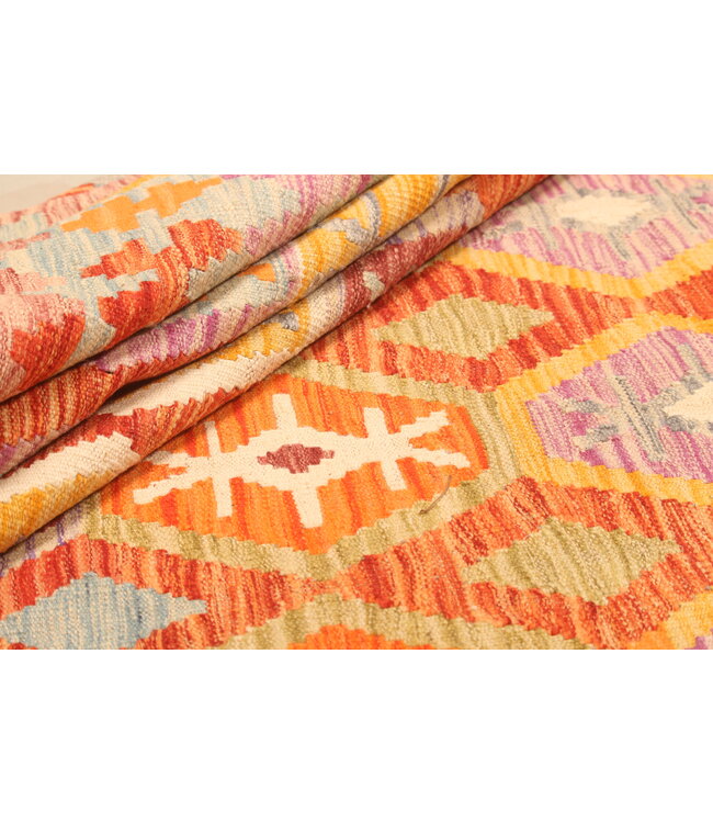 290x200cm Afghaans oosters wollen tapijt handgemaakt Kelim-kleed