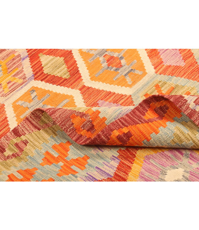 290x200cm Afghan Oriental wool carpet Handmade Kelim Rug