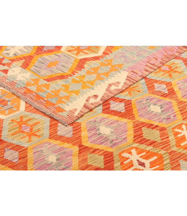 290x200cm Afghaans oosters wollen tapijt handgemaakt Kelim-kleed