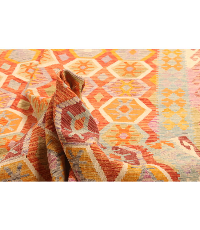 290x200cm Afghan Oriental wool carpet Handmade Kelim Rug