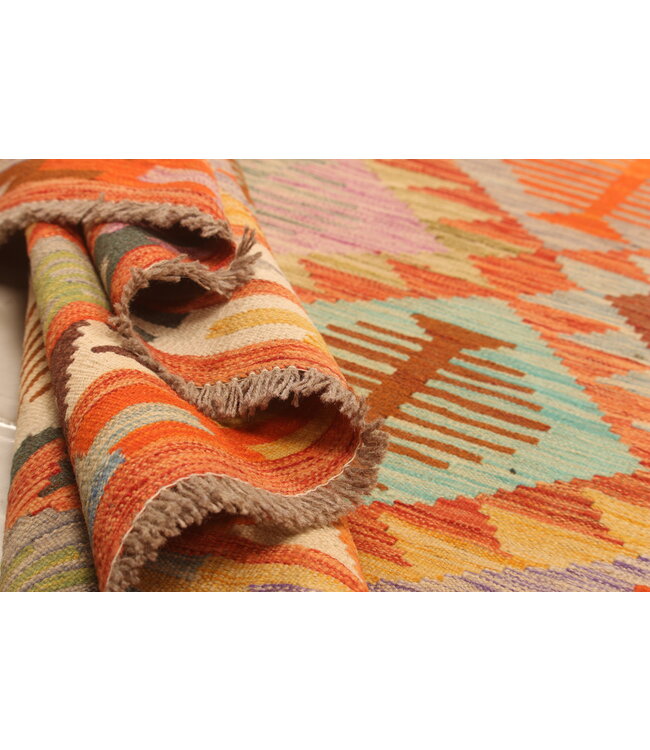 300x200cm Handwoven Traditional Kelim Area Rug Wool Carpet