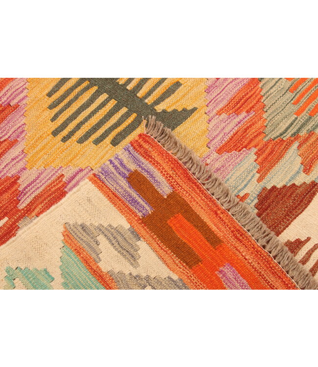 300x200cm Handwoven Traditional Kelim Area Rug Wool Carpet