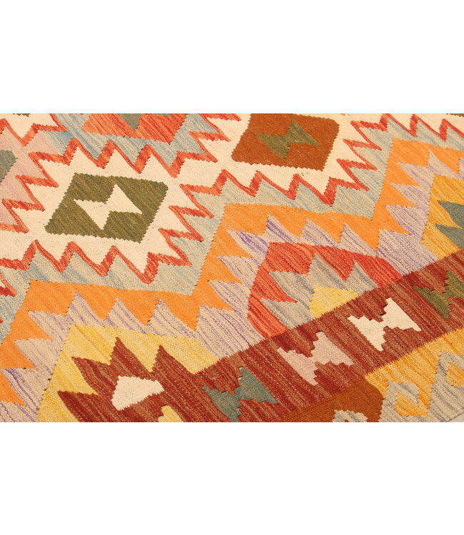 302x202cm Handwoven Traditional Kelim Area Rug Wool Carpet