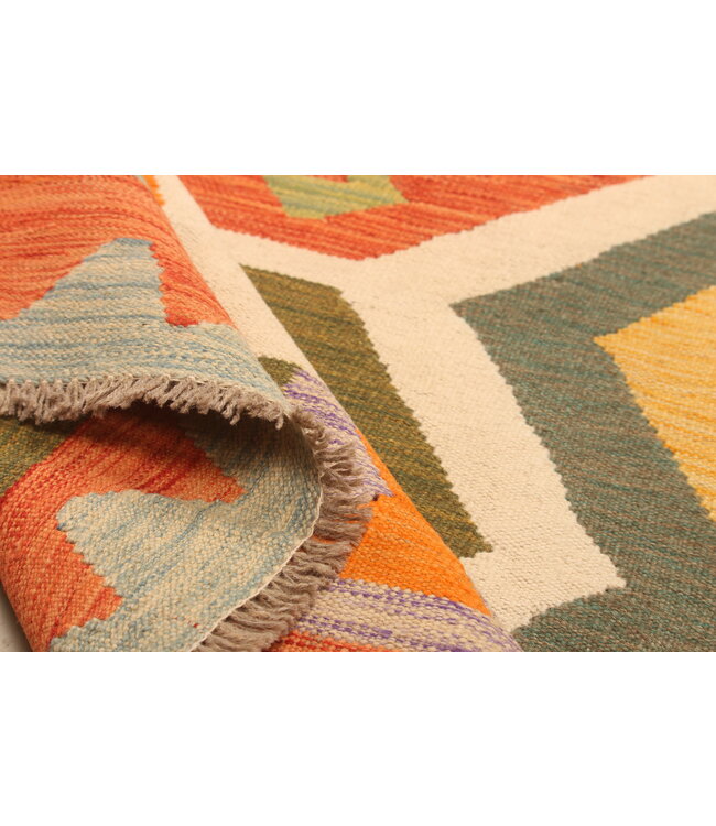 303x196cm Handwoven Traditional Kelim Area Rug Wool Carpet