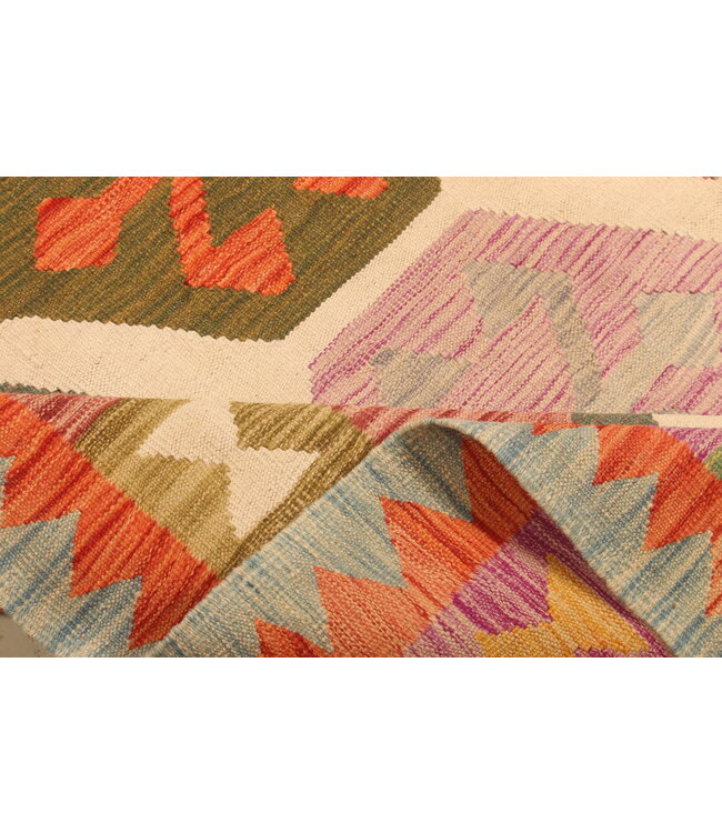 303x196cm Handwoven Traditional Kelim Area Rug Wool Carpet