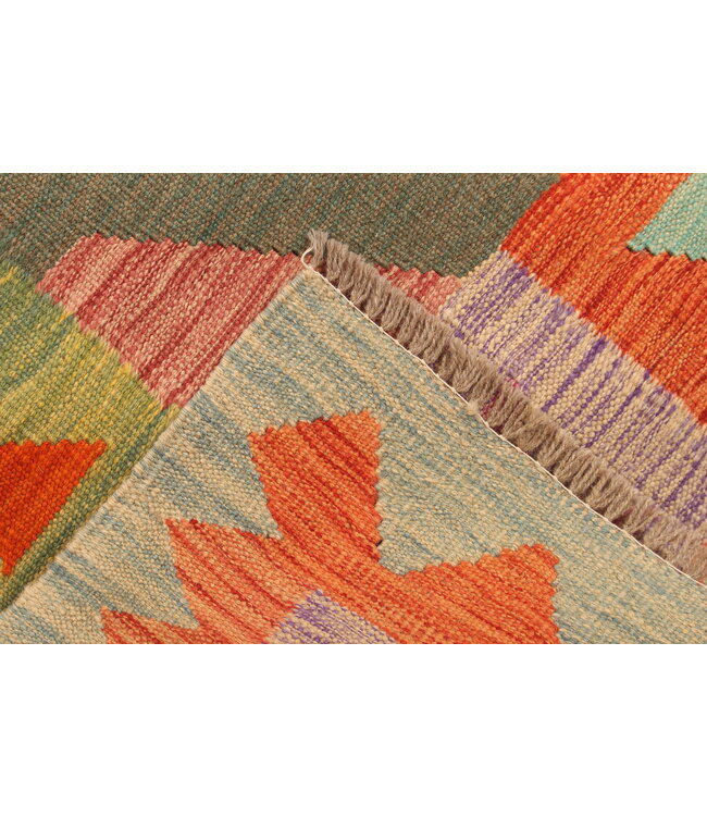 303x196cm Handwoven Traditional Kelim Area Rug Wool Carpet