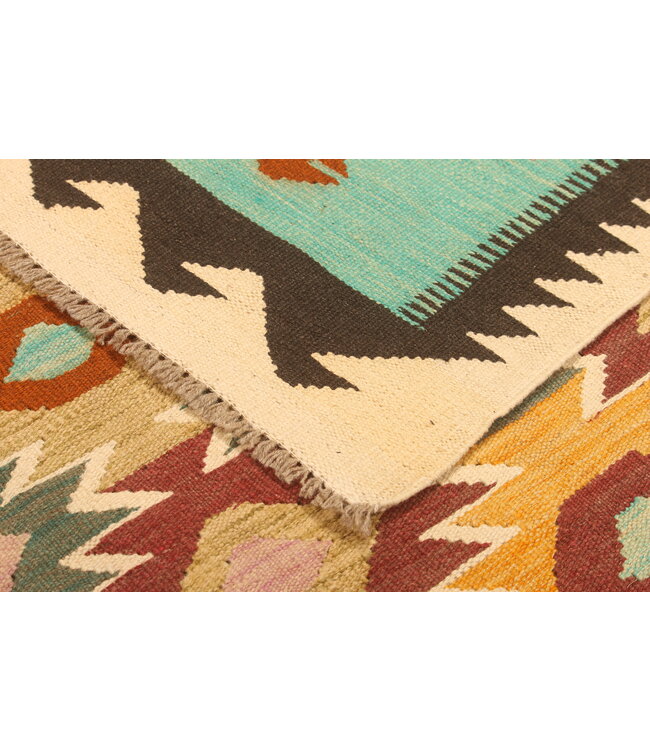 286x196cm Afghaans oosters wollen tapijt handgemaakt Kelim-kleed