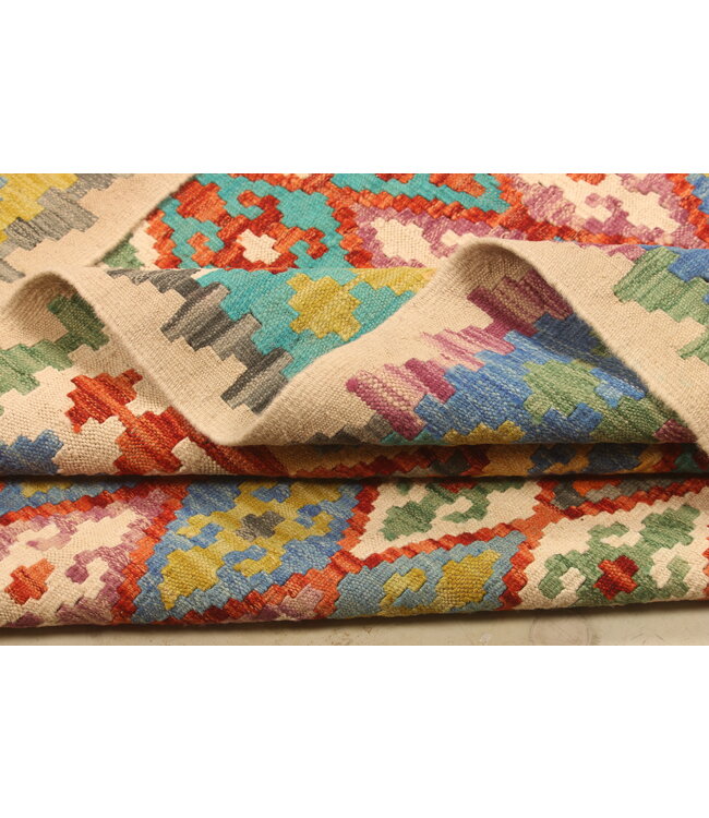 294x223cm Afghan Oriental wool carpet Handmade Kelim Rug