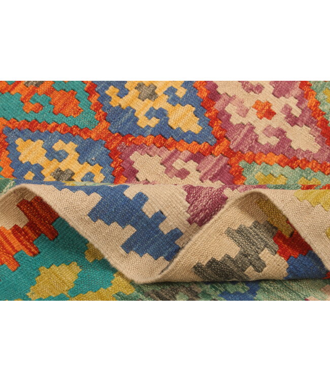 293x218cm Afghaans oosters wollen tapijt handgemaakt Kelim-kleed