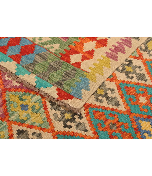 293x218cm Afghaans oosters wollen tapijt handgemaakt Kelim-kleed