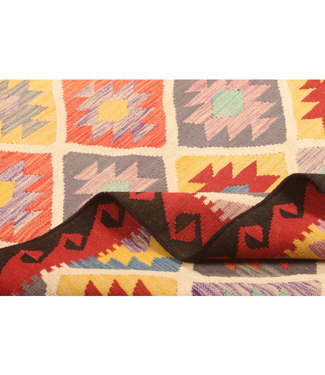 299x204cmAfghan Oriental wool carpet Handmade Kelim Rug