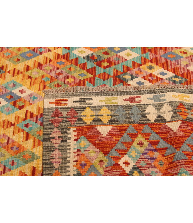 298x210cm Afghaans oosters wollen tapijt handgemaakt Kelim-kleed